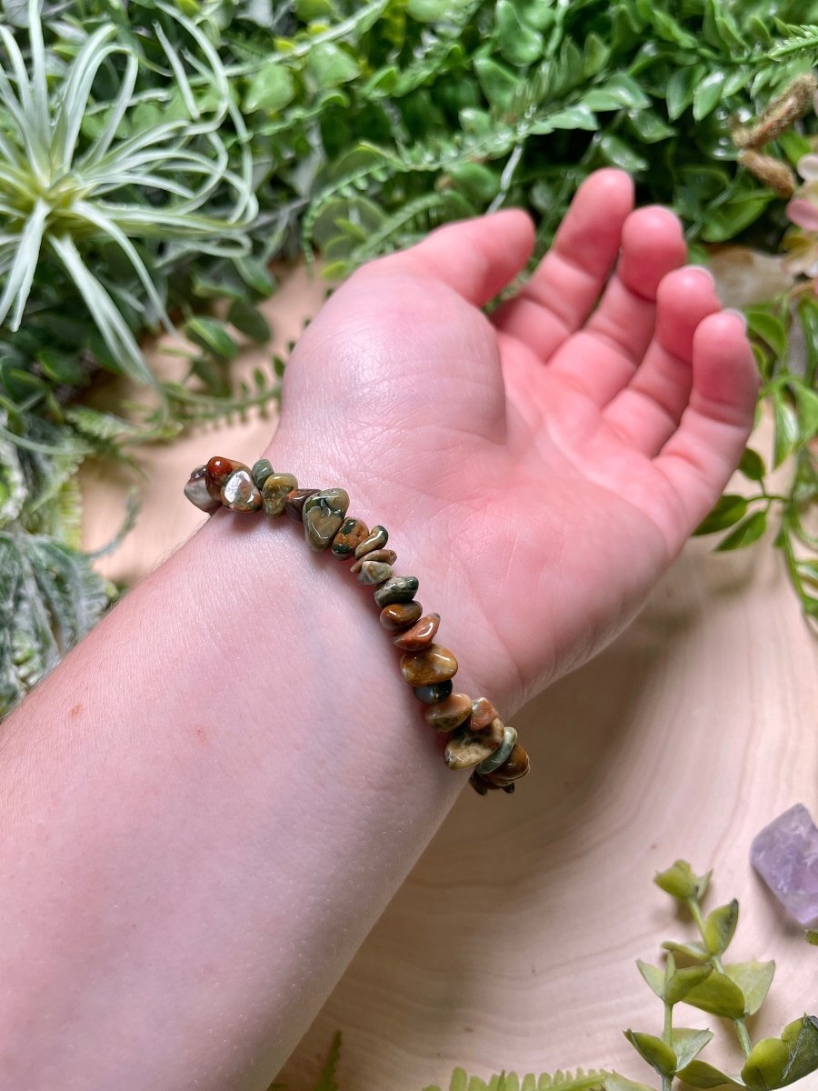 Rainforest Jasper Chip Bracelet | Copper Ashes