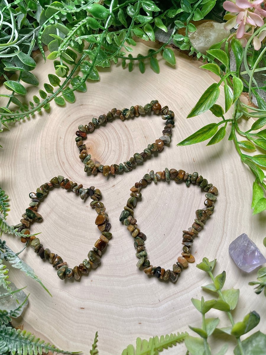 Rainforest Jasper Chip Bracelet | Copper Ashes