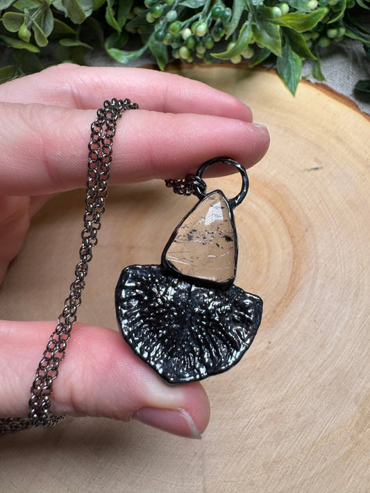 Ravena - Quartz and Bone Necklace | Copper Ashes