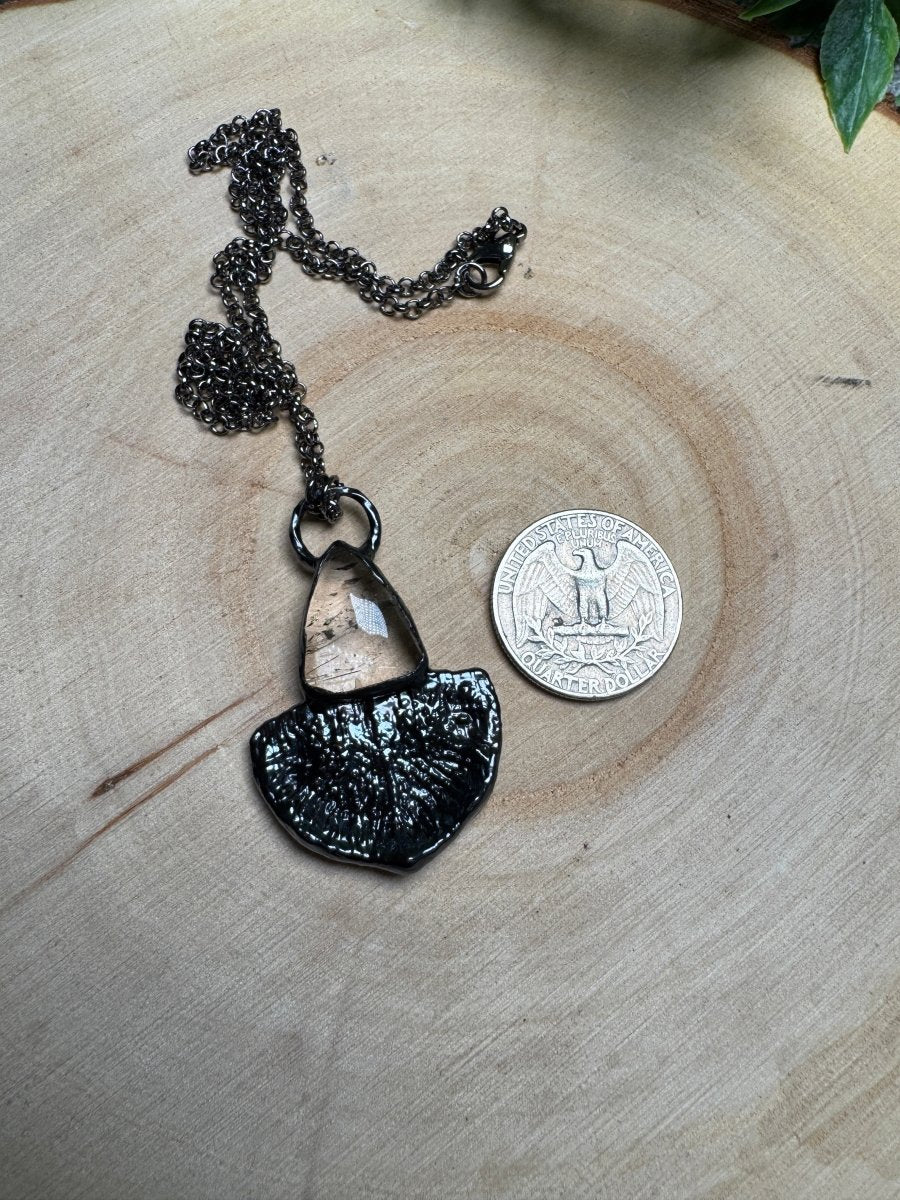 Ravena - Quartz and Bone Necklace | Copper Ashes