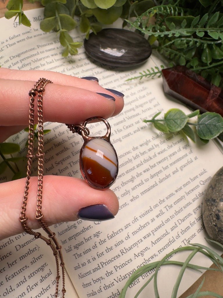 Red Agate Necklace | Copper Ashes