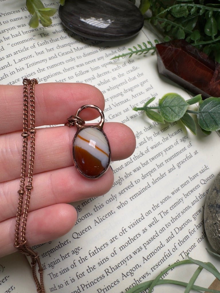 Red Agate Necklace | Copper Ashes