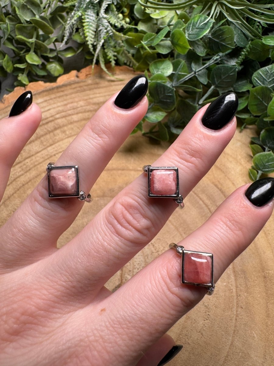 Rhodochrosite Ring Adjustable | Copper Ashes