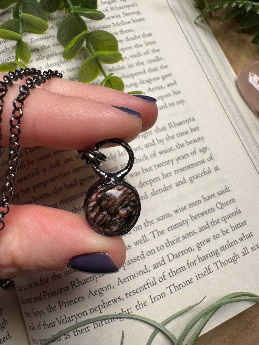 Rhodonite Necklace | Copper Ashes