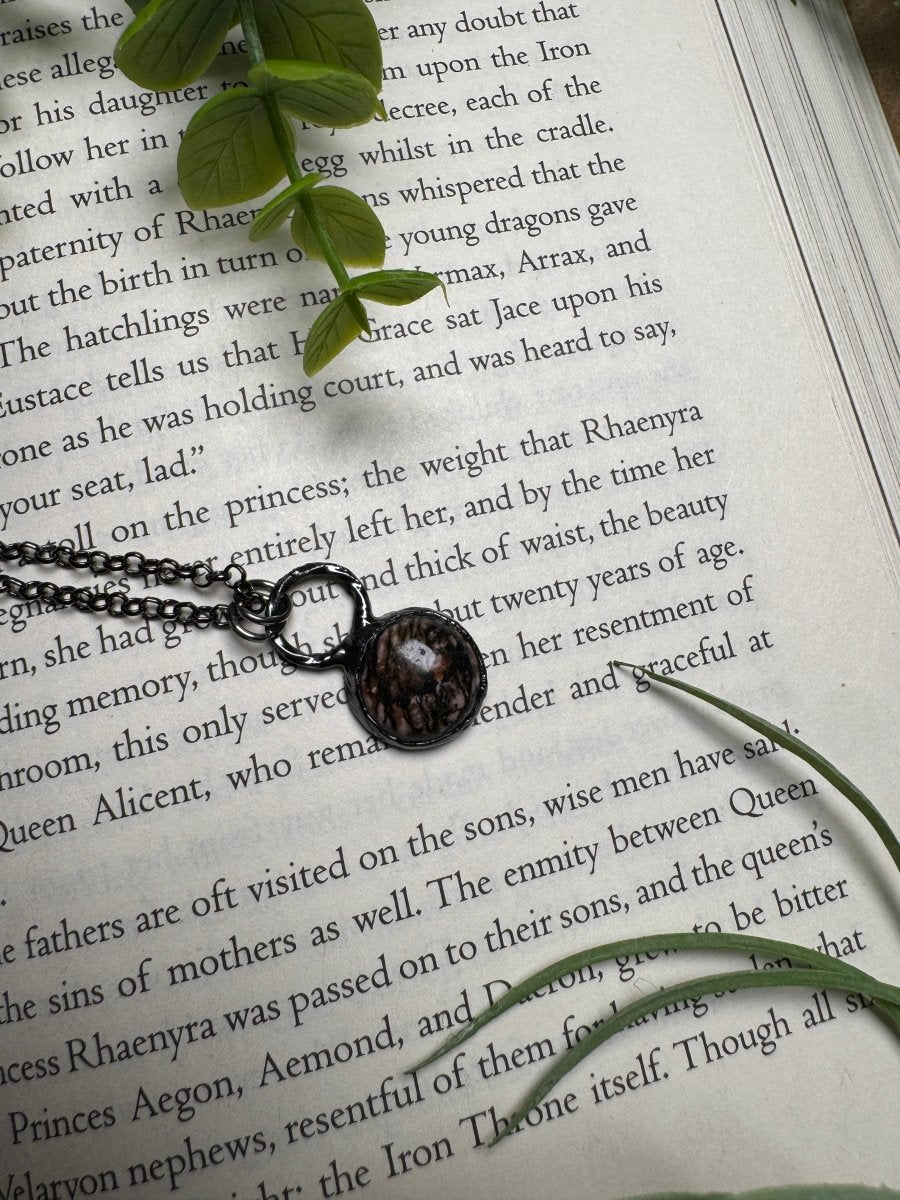Rhodonite Necklace | Copper Ashes