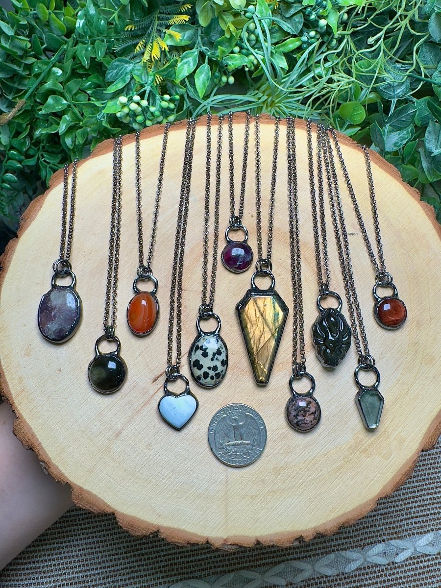 Rhodonite Necklace | Copper Ashes