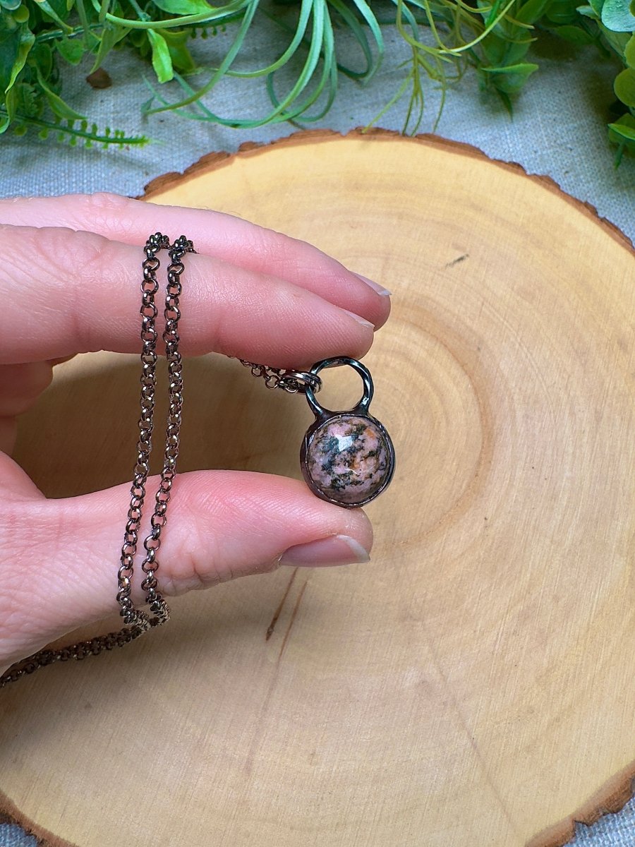 Rhodonite Necklace | Copper Ashes
