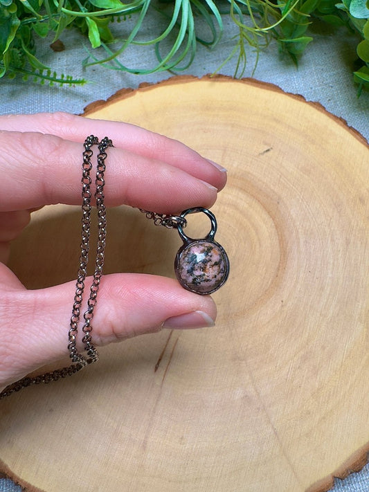 Rhodonite Necklace | Copper Ashes