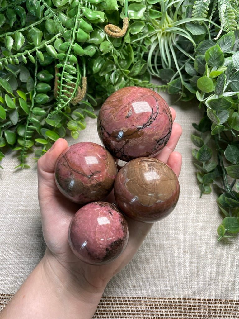 Rhodonite Sphere | Copper Ashes