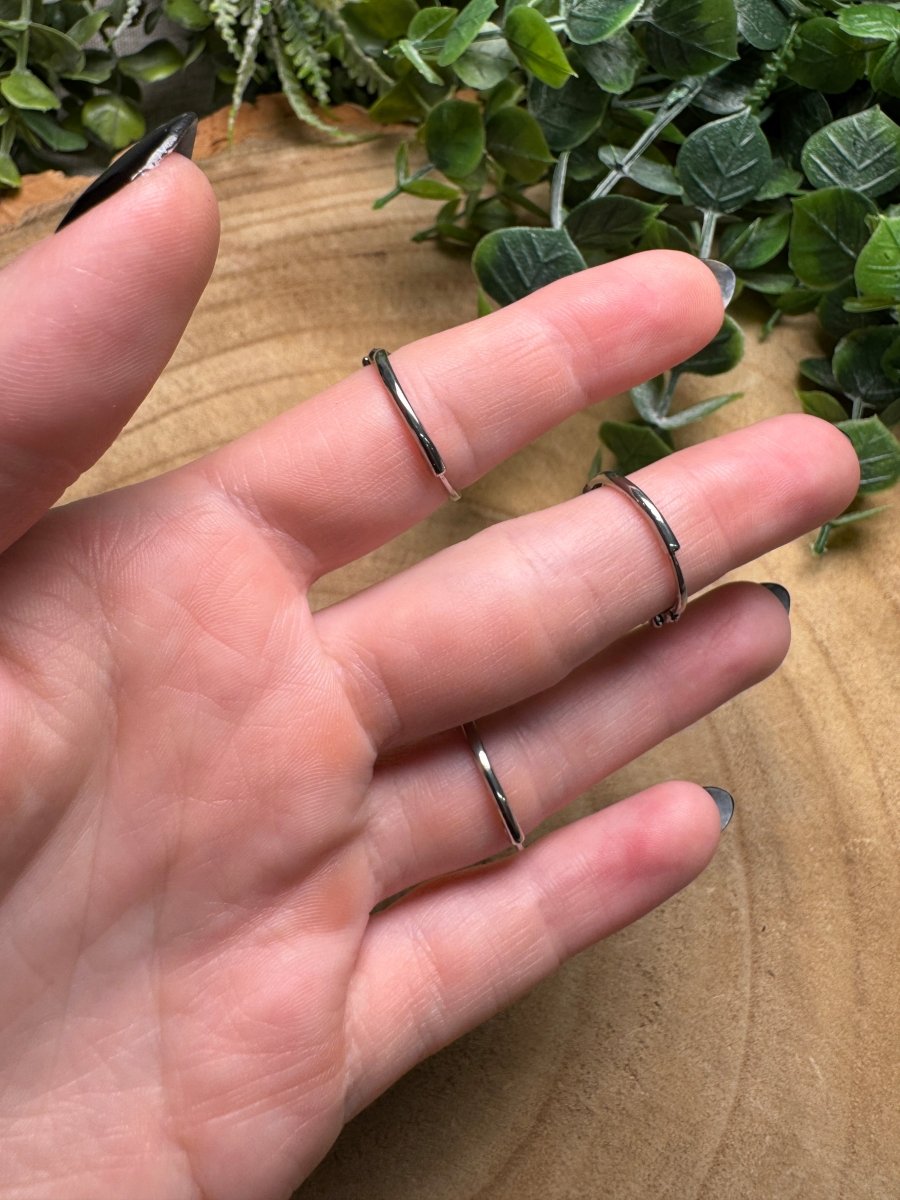 Rose Quartz Angel Wing Ring Adjustable | Copper Ashes