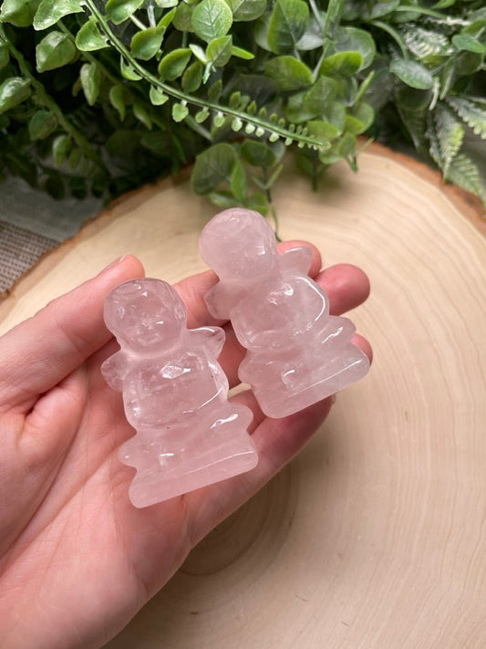 Rose Quartz Cherub Angel | Copper Ashes