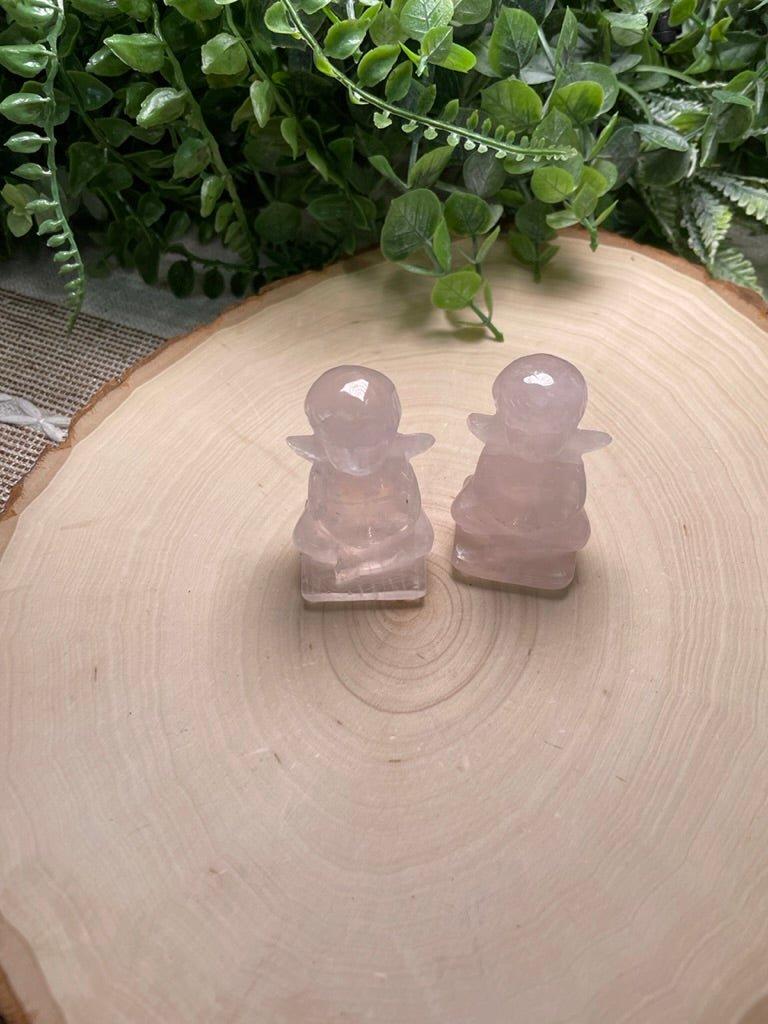Rose Quartz Cherub Angel | Copper Ashes