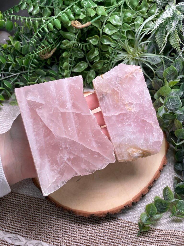 Rose Quartz Slab | Copper Ashes