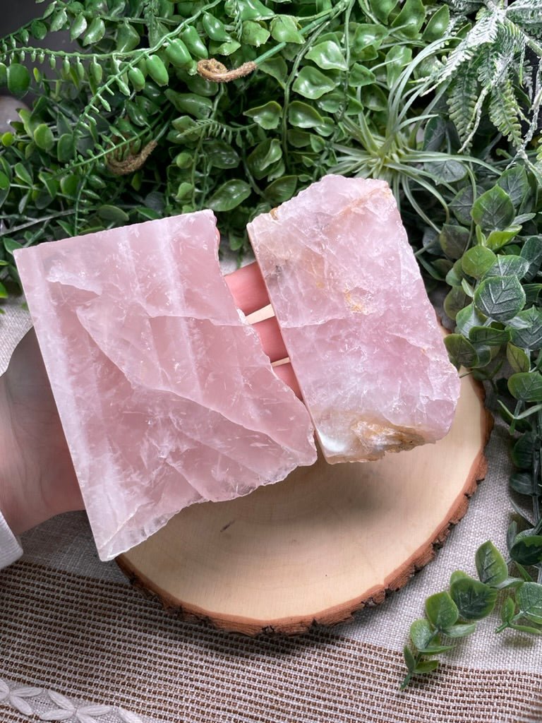 Rose Quartz Slab | Copper Ashes