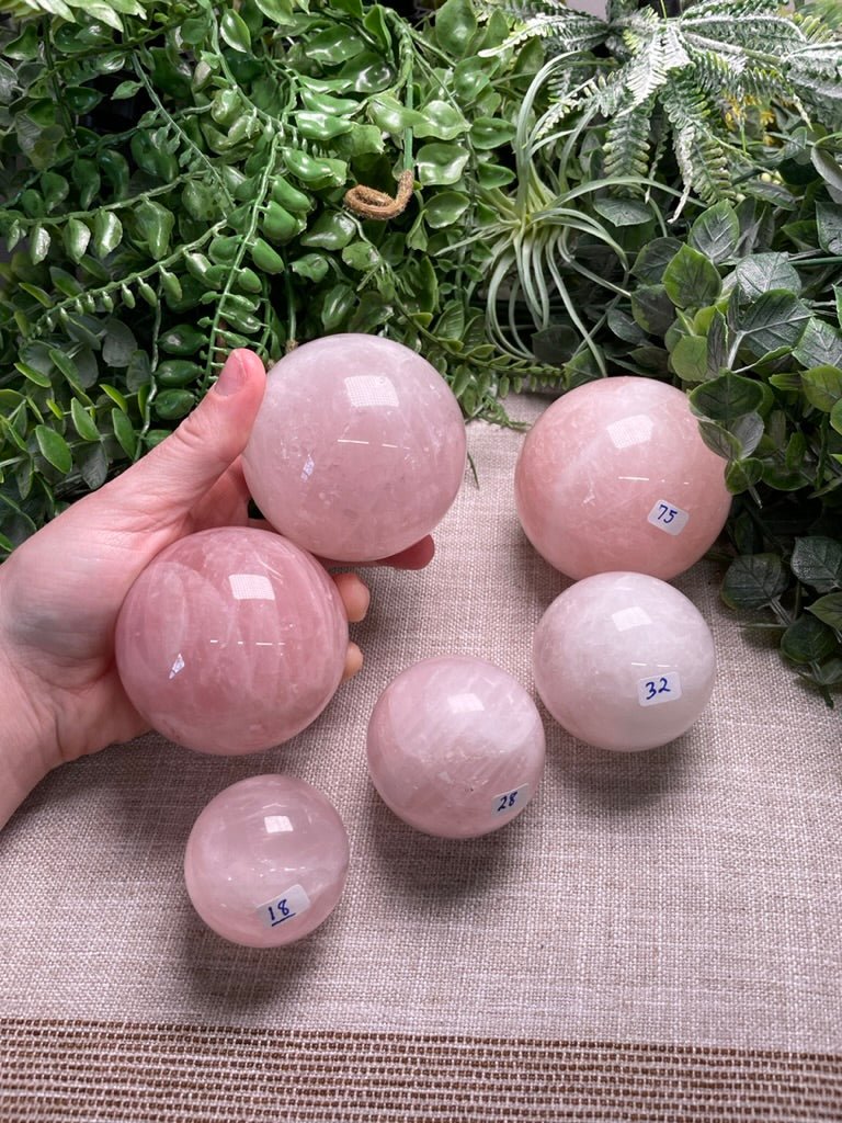 Rose Quartz Sphere | Copper Ashes