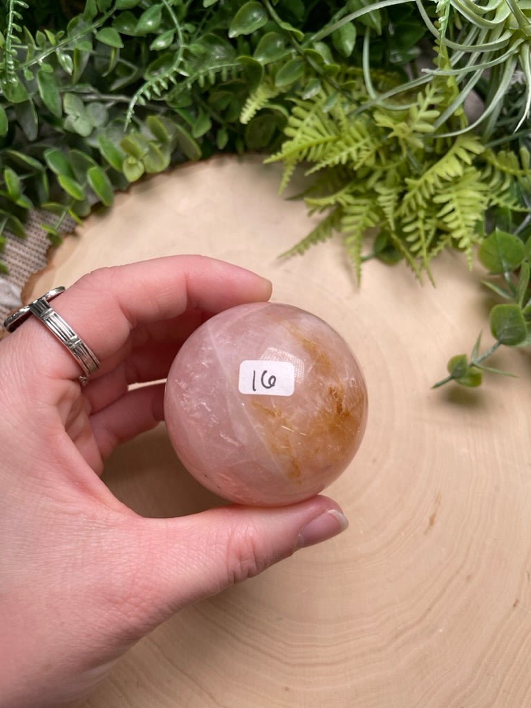 Rose Quartz Sphere (42 available) | Copper Ashes