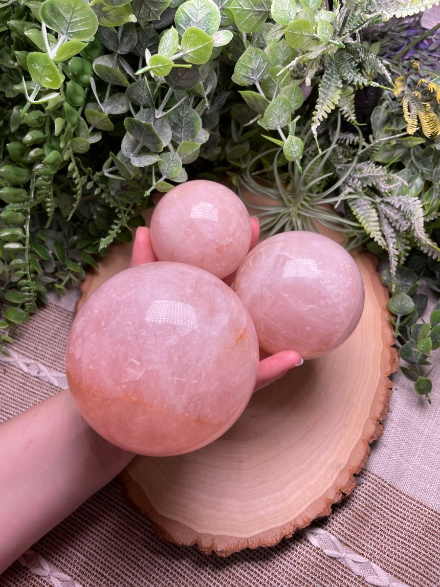 Rose Quartz Sphere (42 available) | Copper Ashes