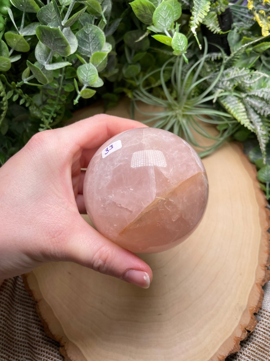 Rose Quartz Sphere (42 available) | Copper Ashes