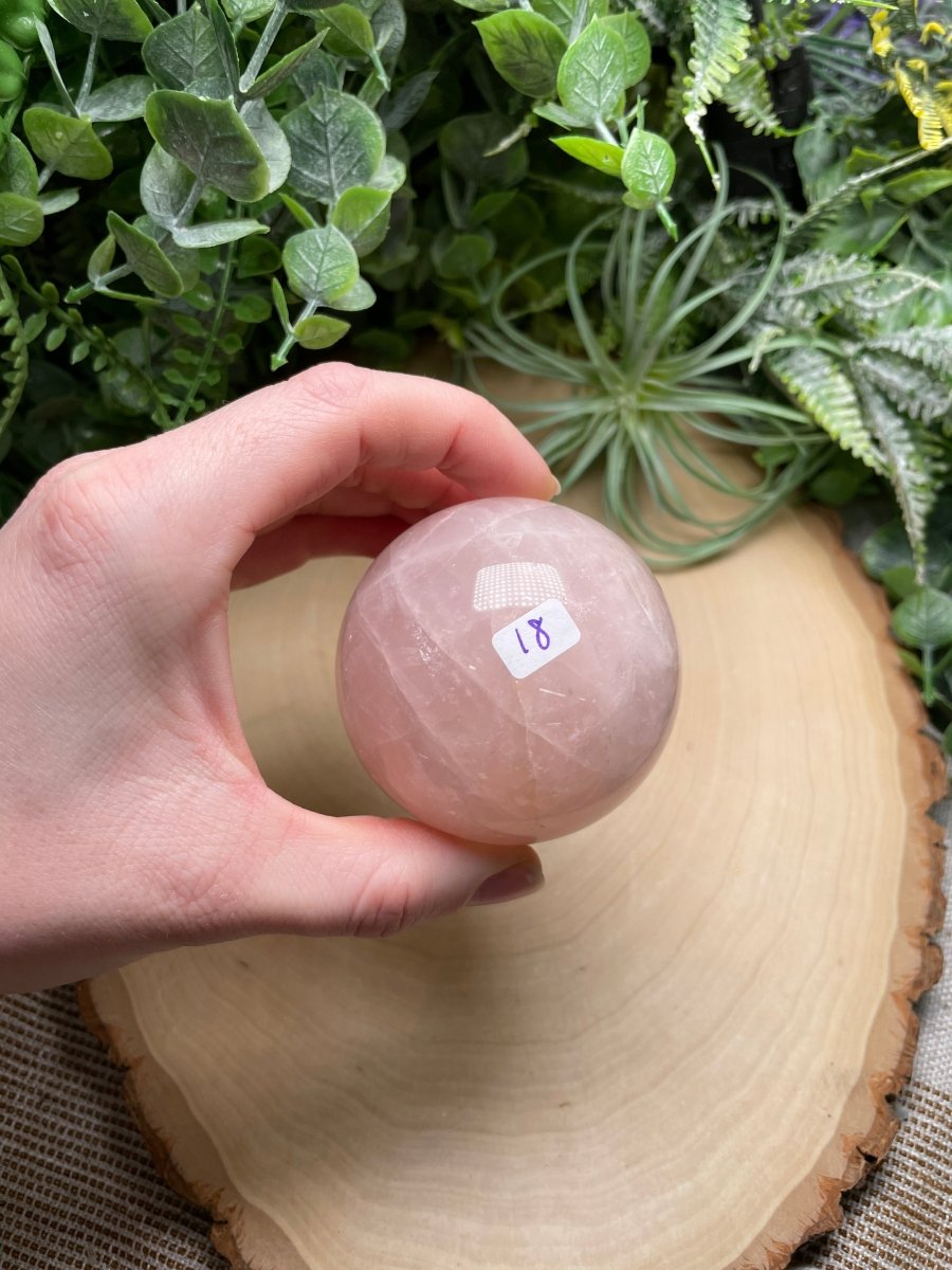 Rose Quartz Sphere (42 available) | Copper Ashes
