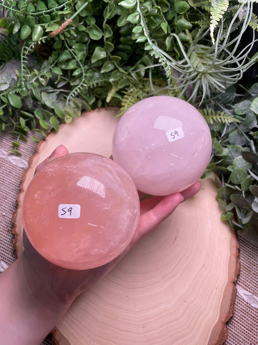 Rose Quartz Sphere (42 available) | Copper Ashes