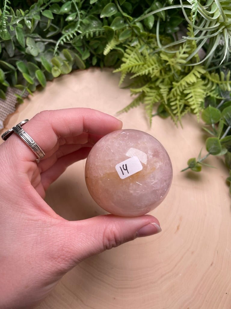Rose Quartz Sphere (42 available) | Copper Ashes
