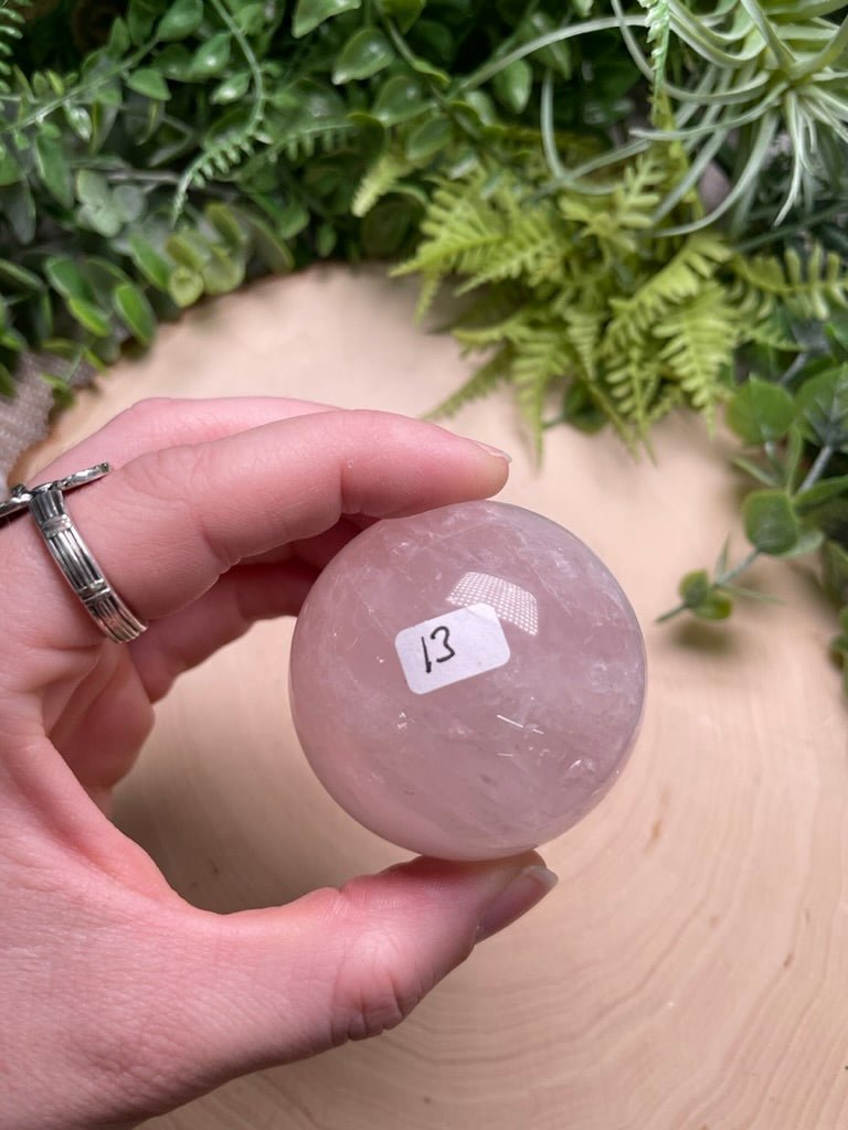Rose Quartz Sphere (42 available) | Copper Ashes