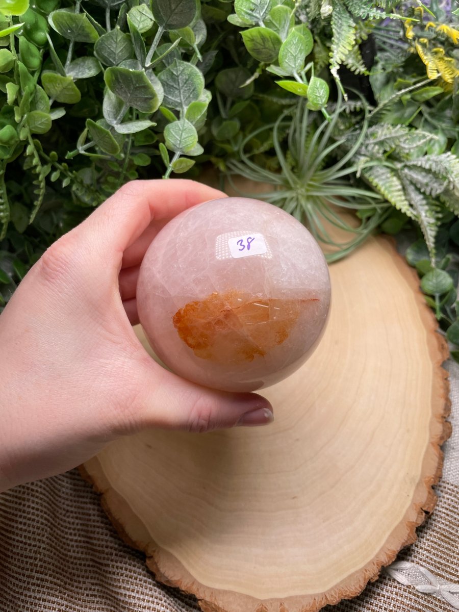 Rose Quartz Sphere (42 available) | Copper Ashes