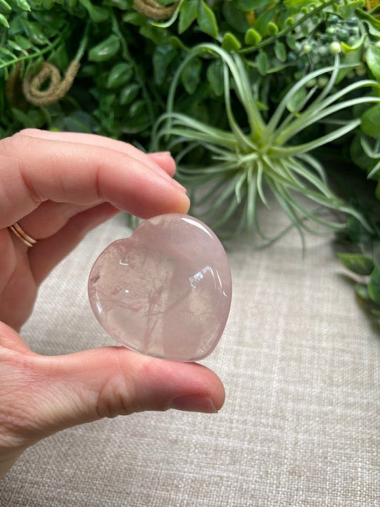 Rose Quartz Worry Stone | Copper Ashes