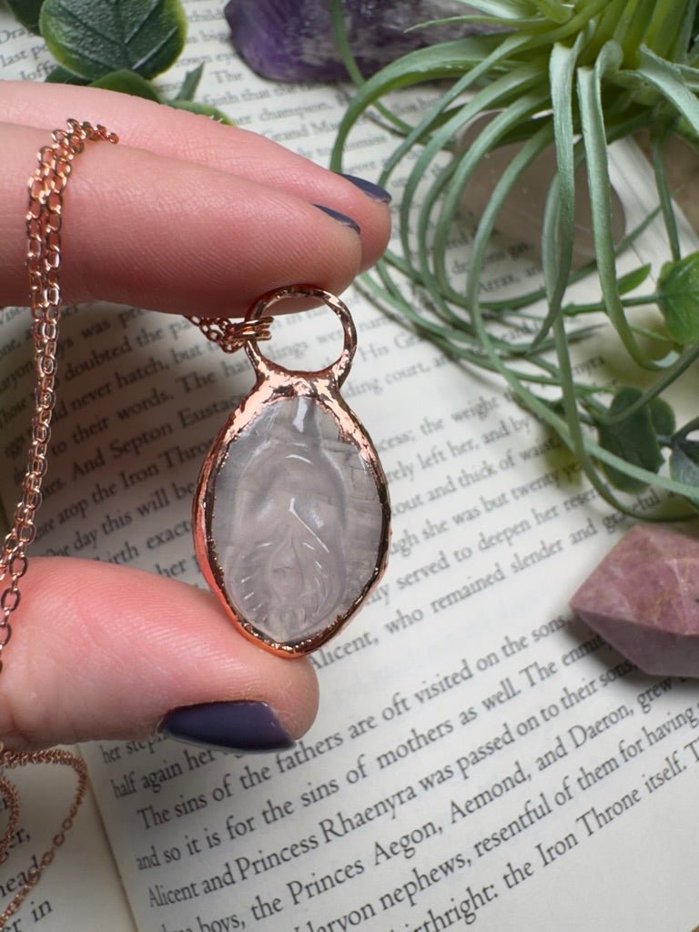 Rose Quartz Yoni Necklace | Copper Ashes