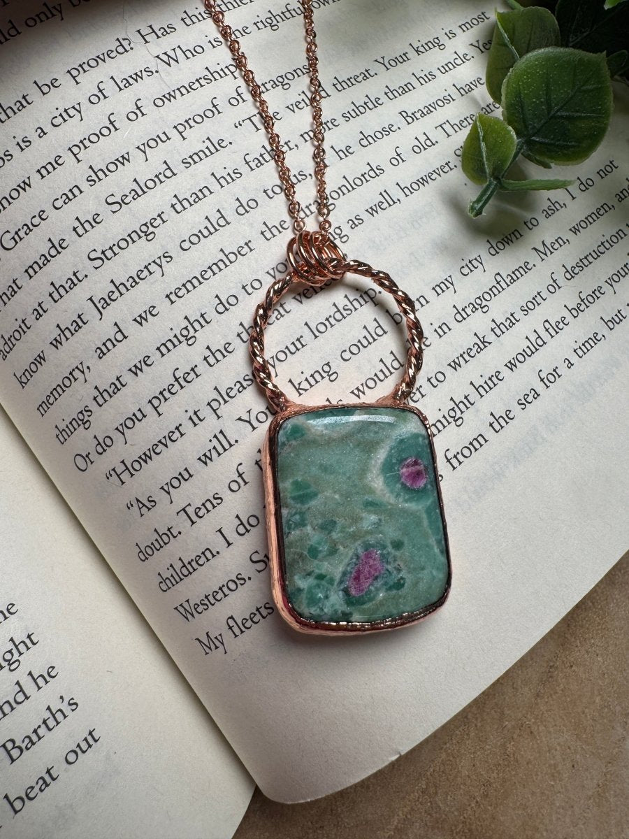 Ruby Fuschite Necklace | Copper Ashes