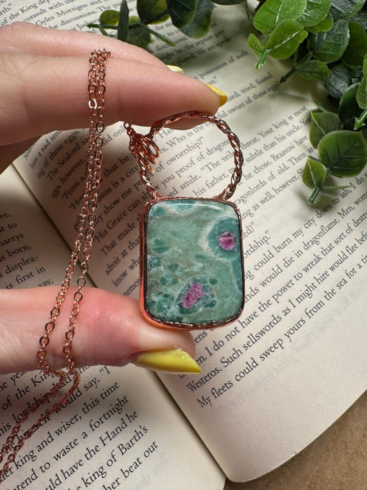 Ruby Fuschite Necklace | Copper Ashes