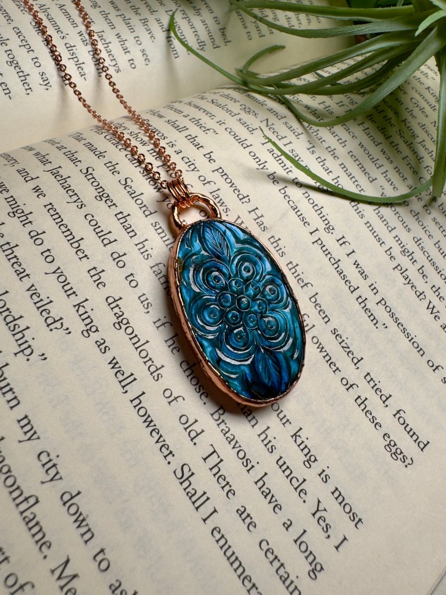 Sacred Geometry Labradorite Necklace | Copper Ashes