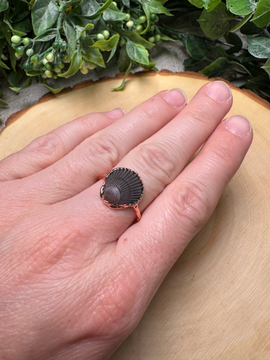 Scallop Shell Ring Size 7 | Copper Ashes