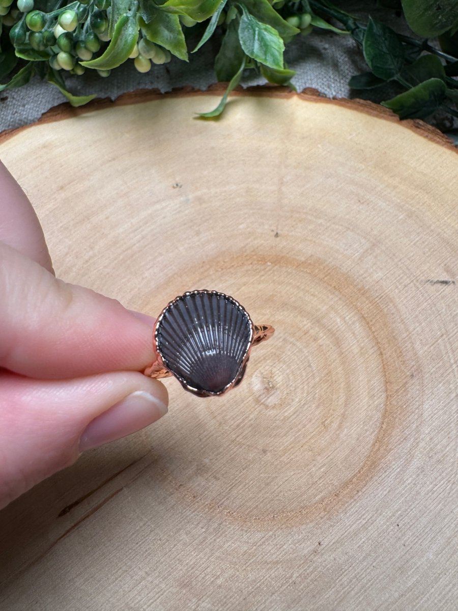 Scallop Shell Ring Size 7 | Copper Ashes