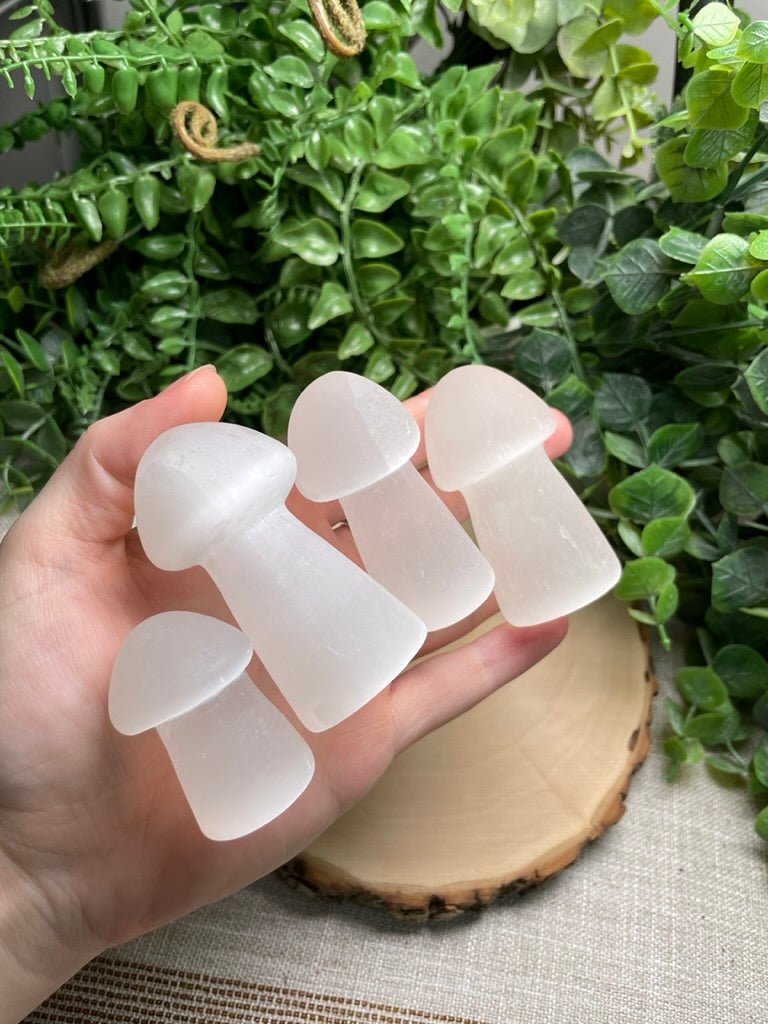 Selenite Mushroom | Copper Ashes