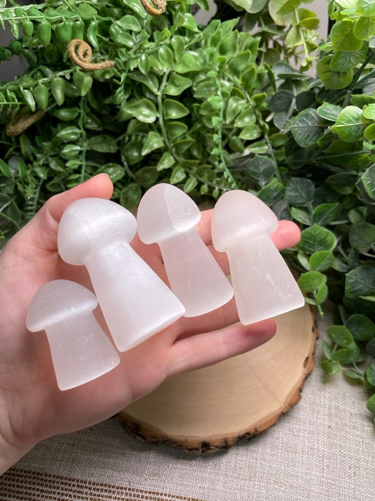 Selenite Mushroom | Copper Ashes