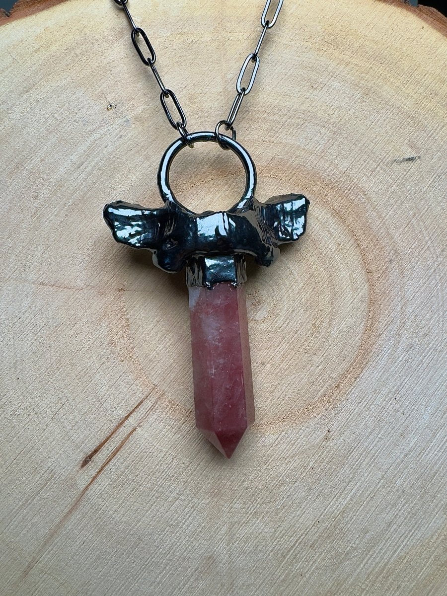 Seraphine - Red Aventurine and Bone Necklace | Copper Ashes