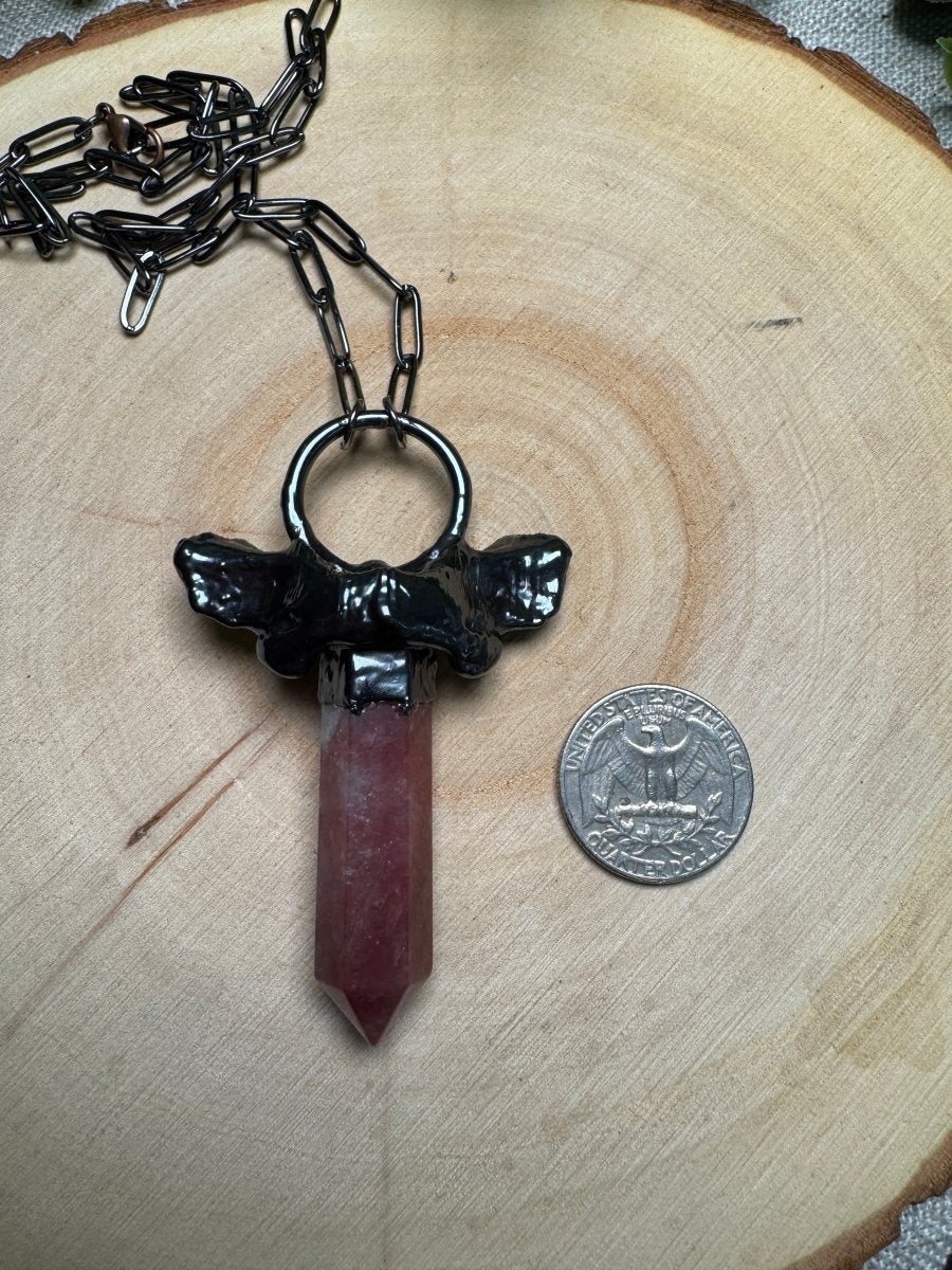 Seraphine - Red Aventurine and Bone Necklace | Copper Ashes