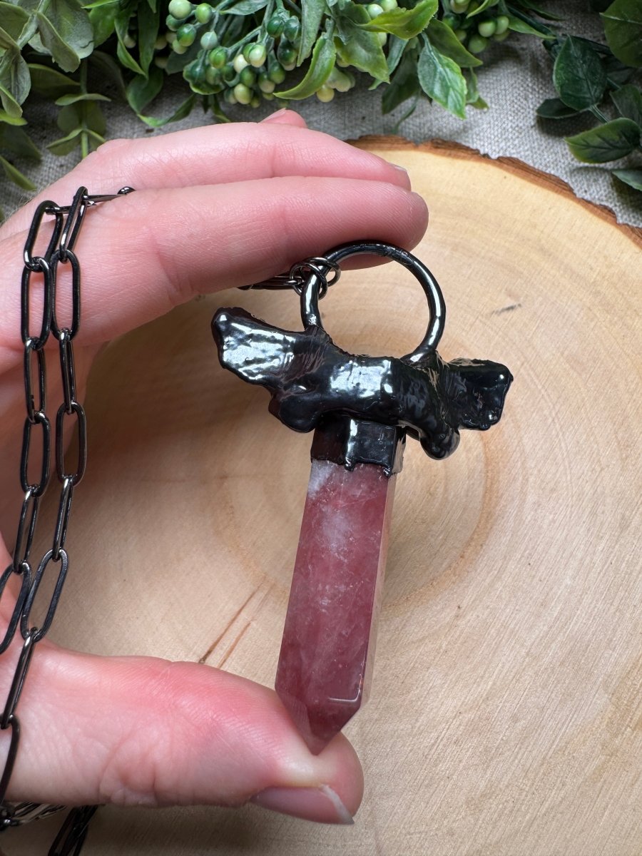 Seraphine - Red Aventurine and Bone Necklace | Copper Ashes