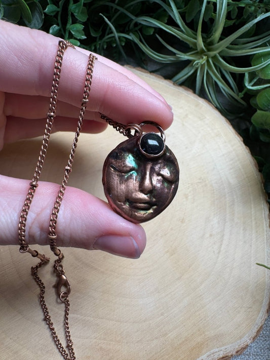 Shannon - Obsidian Goddess Necklace | Copper Ashes