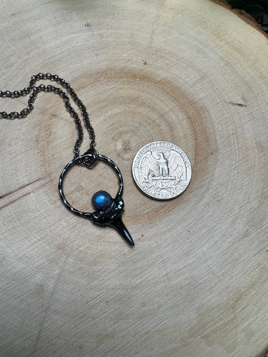 Shark's Tooth and Moonstone Necklace | Copper Ashes