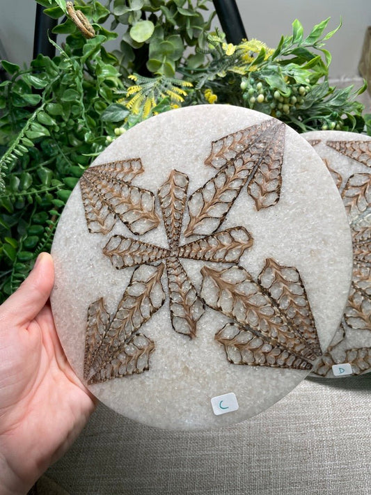 Shell Resin Decorative Plate C | Copper Ashes