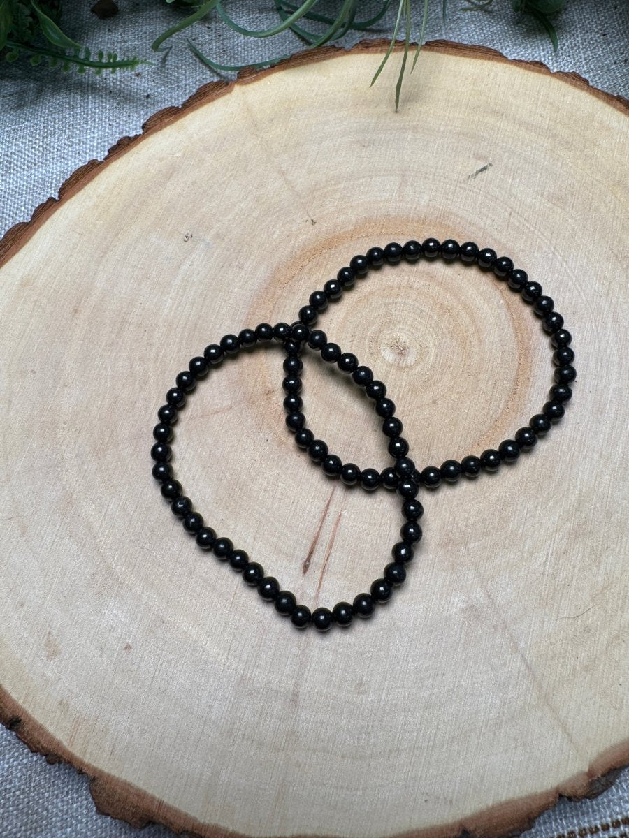 Shungite 4mm Beaded Bracelet | Copper Ashes