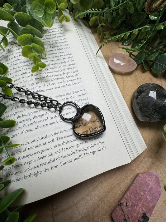 Smokey Quartz Heart Necklace | Copper Ashes