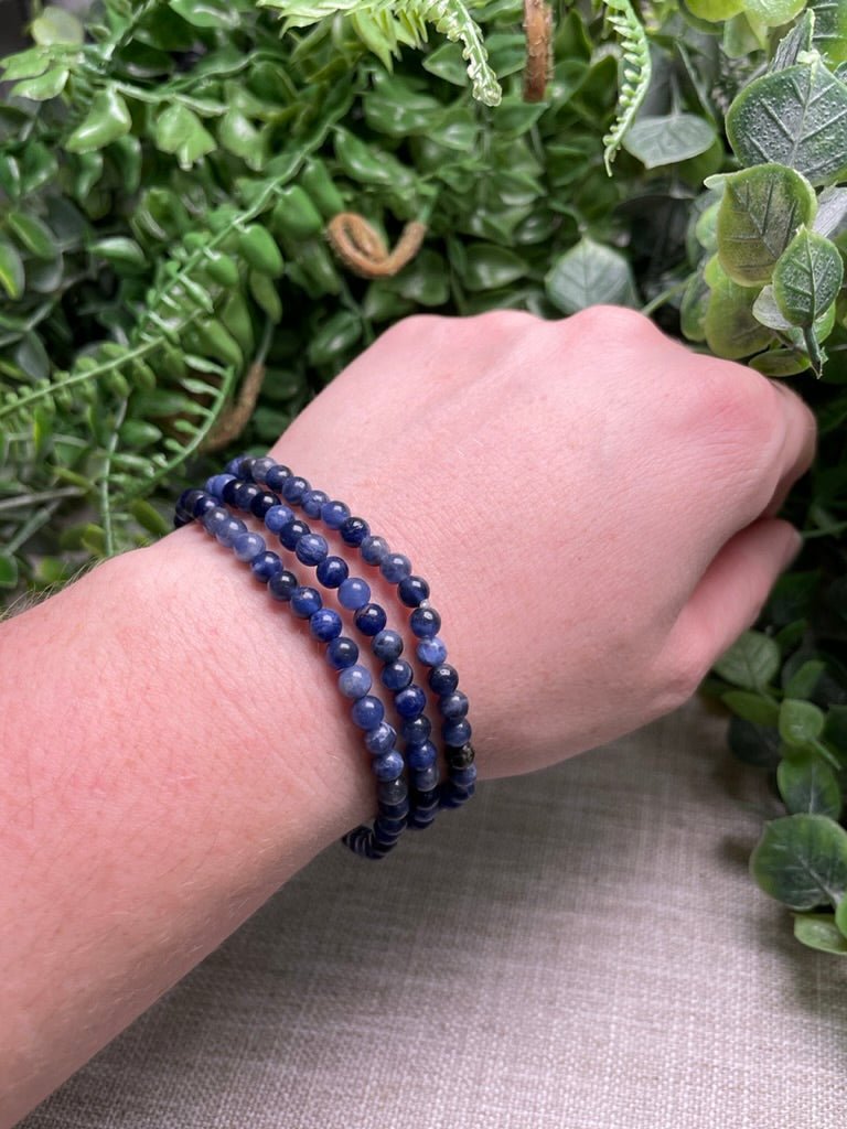 Sodalite 4mm Beaded Bracelet | Copper Ashes