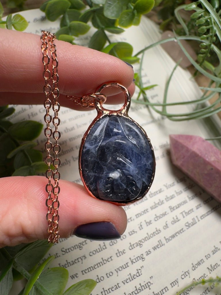 Sodalite Yoni Necklace | Copper Ashes