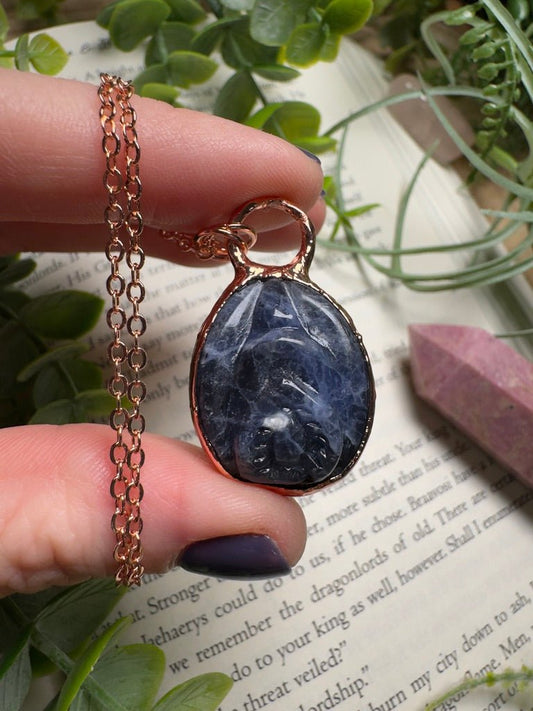 Sodalite Yoni Necklace | Copper Ashes
