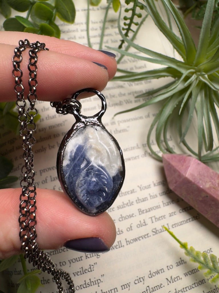 Sodalite Yoni Necklace | Copper Ashes