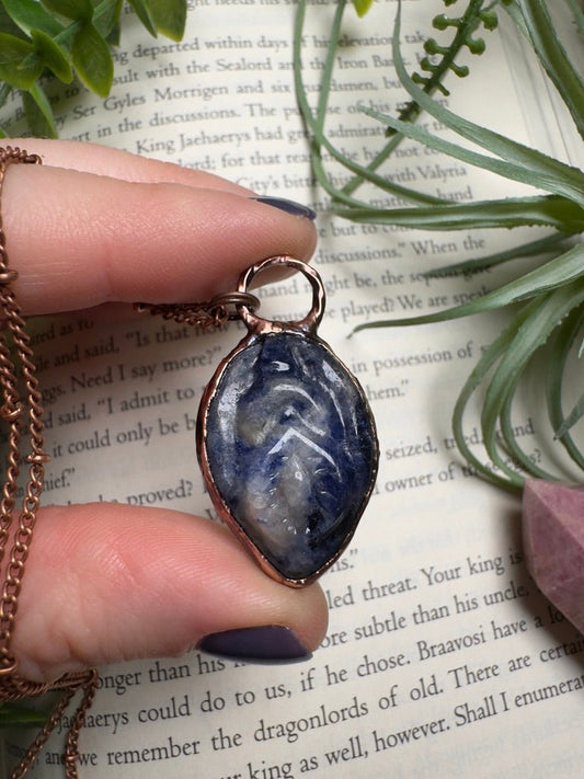 Sodalite Yoni Necklace | Copper Ashes