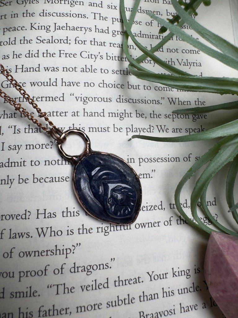 Sodalite Yoni Necklace | Copper Ashes